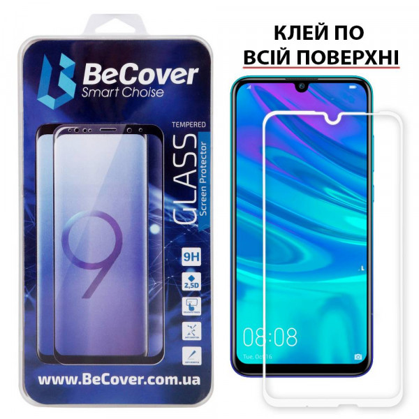 Фото - Защитное стекло для смартфона BeCover Full Glue & Cover forHuawei P Smart 2019 White (703137)