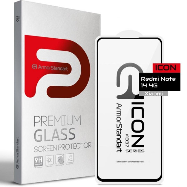 Фото - Защитное стекло для смартфона Armorstandart Icon for Xiaomi Redmi Note 14 4G Black (ARM79673)