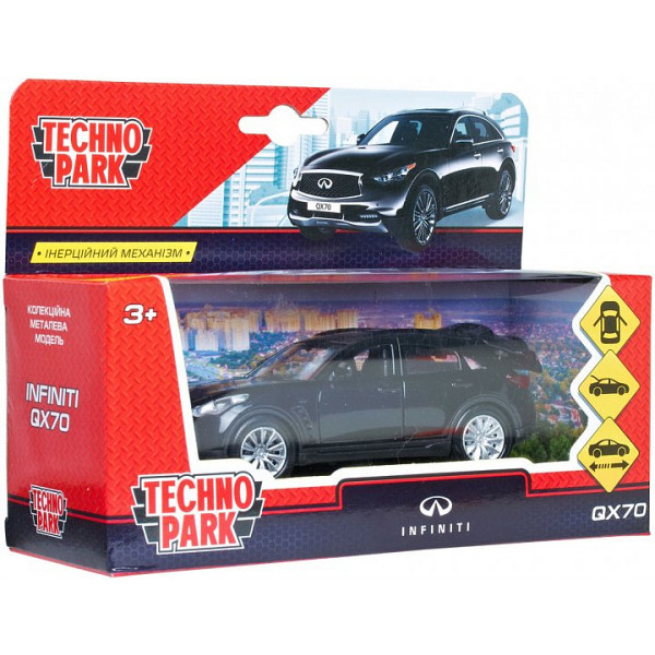 Фото - Коллекционная машинка 1:32 Technopark INFINITI QX70 (черный, 1:32) (QX70-BK)