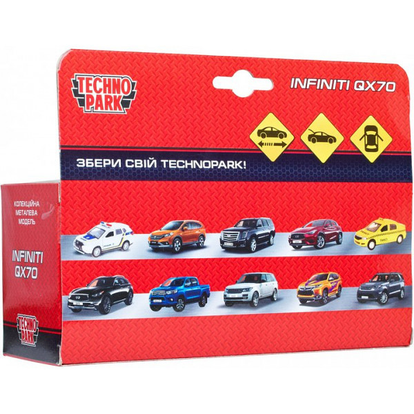 Фото - Коллекционная машинка 1:32 Technopark INFINITI QX70 (черный, 1:32) (QX70-BK)