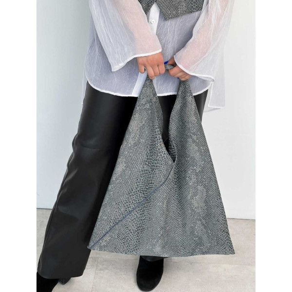 Фото - Шоппер ART KNIT Python бирюзовая 50x60 см (037852)