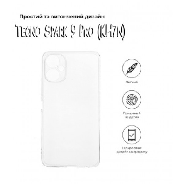 Фото - Чехол для смартфона BeCover for Tecno Spark 9 Pro (KH7n) Transparancy (708661)