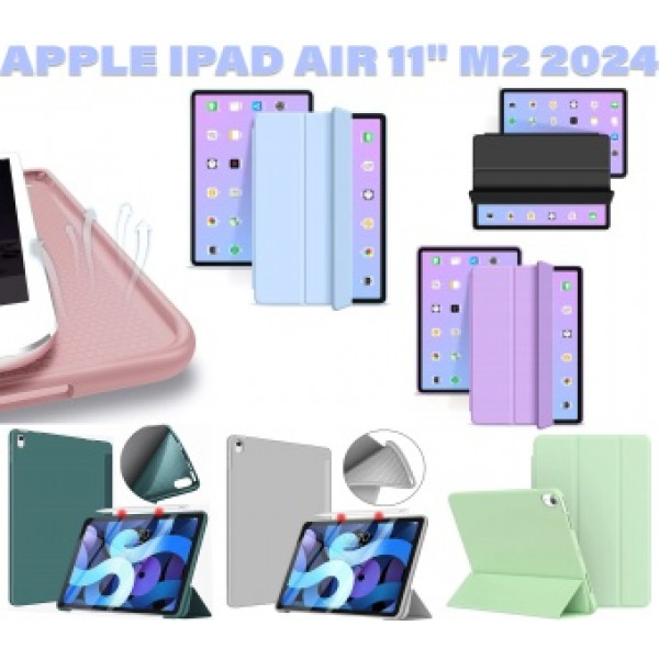 Фото - Чехол для планшета BeCover Tri Fold Soft TPU Silicone for Apple iPad Air 11'' (M2)/iPad Air 11'' (M3) Dark Green (711406)