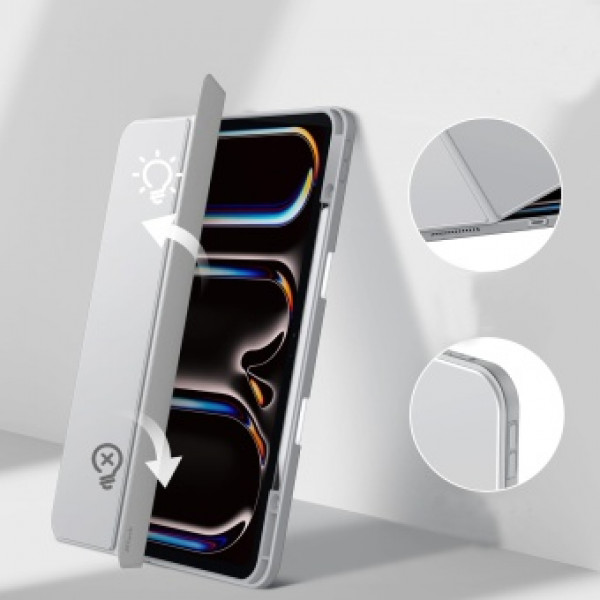 Фото - Чехол для планшета BeCover Soft Edge TPU с креплением Apple Pencil for Apple iPad Pro 12.9 2020/2021/2022 Gray (711709)