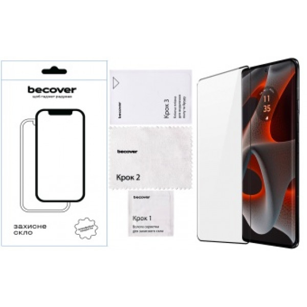 Фото - Защитное стекло для смартфона BeCover EDGE for Motorola Edge 50 Pro Black (712346)