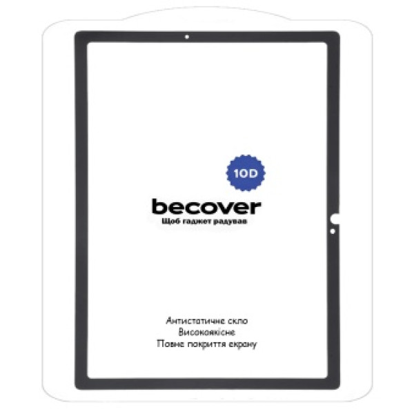 Фото - Защитное стекло для планшета BeCover 10D for Samsung Galaxy Tab S10 FE (SM-X520/SM-X526) 10.9" Black (713255)