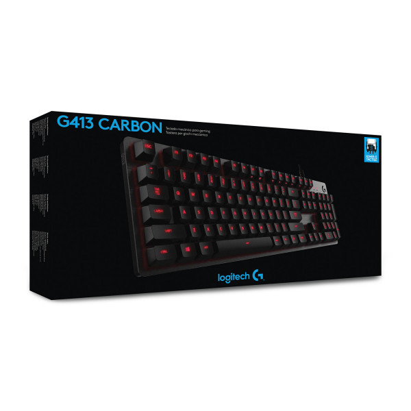 Фото - Клавиатура проводная игровая Logitech G413 Carbon/Red USB (920-008309)