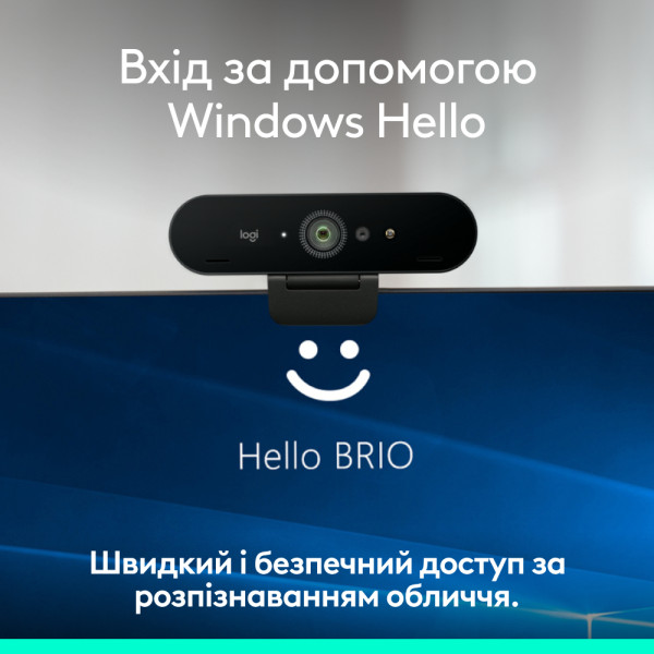 Фото - Веб-камера для компьютера Logitech Brio 4K Ultra HD Graphite (960-001718)