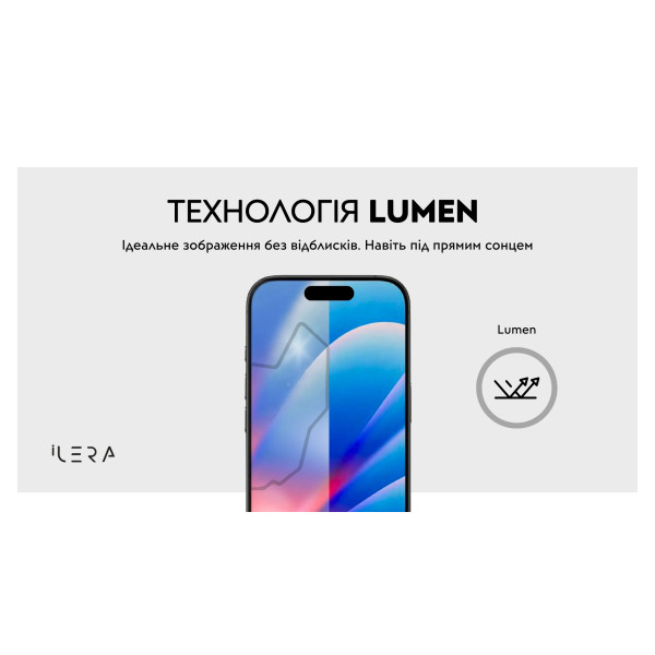 Фото - Защитное стекло для смартфона ILera Sapphire Ultra Glass 2.0 for iPhone 17 (ILSPDLPL17)
