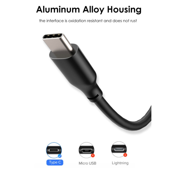 Фото - Кабель синхронизации данных Cabletime USB Type-C - USB (M/M) 2m Black (CA32L)