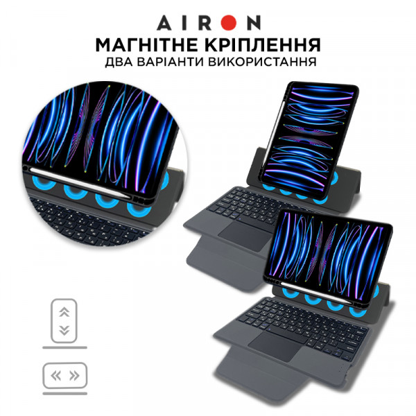 Фото - Чехол для планшета AIRON Premium for iPad Pro 11 2018/2020/2021 с интегрированной клавиатурой (4822352781096)