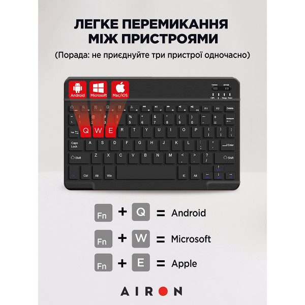 Фото - Чехол-клавиатура для планшета AIRON Premium for Lenovo Tab M10 Plus 3rd Gen 2022 10.6" с Bluetooth клавиатурой (4822352781148)