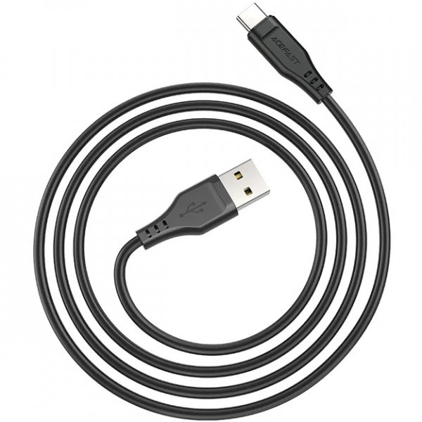 Фото - Кабель синхронизации данных AceFast USB 2.0 USB-A to USB-C, 1,2 м, 3.0A, TPE C3-04 Black (6974316280866)