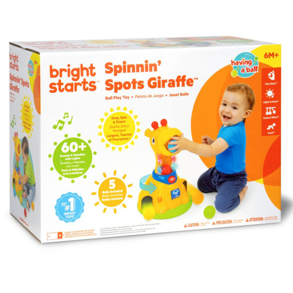 Фото - Интерактивная игрушка Bright Starts Spinnin’ Spots Giraffe (17410)