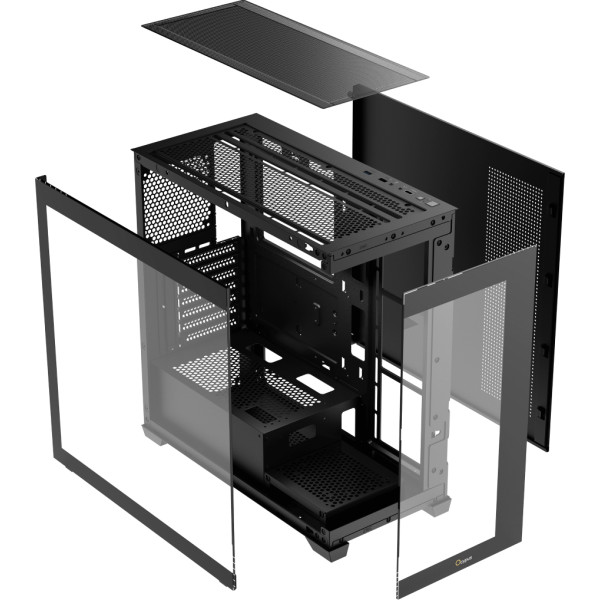 Фото - Корпус OCYPUS ATX W/O PSU GAMMA C72 BK ARGB (GAMMA-C72-BKD400XX-GL)