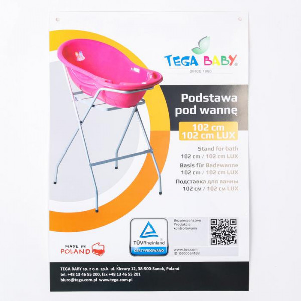 Фото - Подставка под детскую ванночку Tega Baby Универсальная 102/102 LUX Белая (DM-018BIALA)