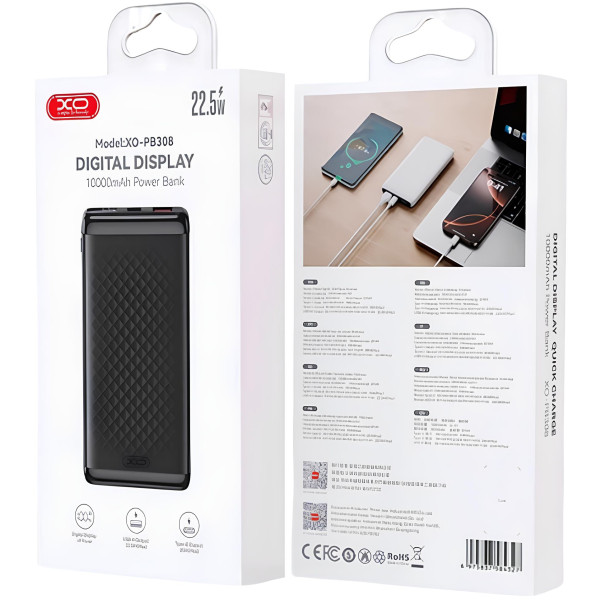 Фото - Батарея мобильная HOCO PB308 PD20W / QC22.5W 10000 mAh Black (714870)