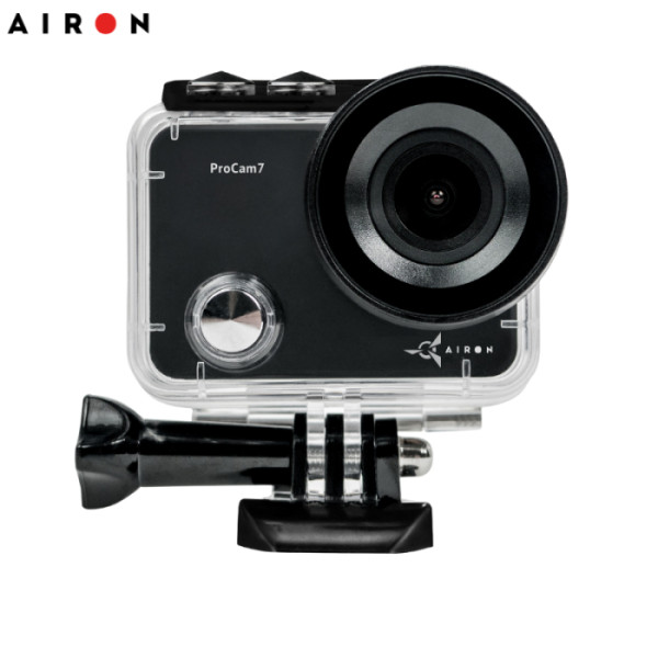 Фото - Экшн-камера AIRON ProCam 7 с креплением на бороду шлема (набор мотоциклиста)