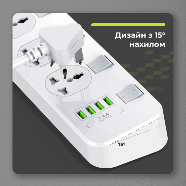 Фото - Сетевой фильтр ProLogix Premium 4р 2m (PR-SC4408W)