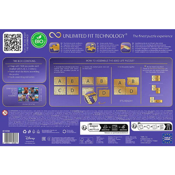 Фото - Пазлы (8+) Trefl 6000 UFT Pixar Галерея эпической анимации (10387)