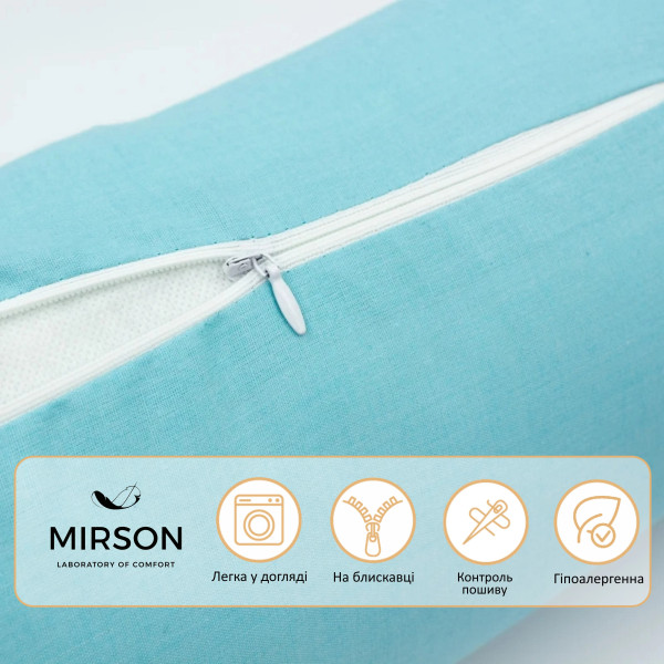 Фото - Подушка валик MirSon №8509 Naturale Line 11-2208 Mint 50% Memory 60х16 см (2200006341840)