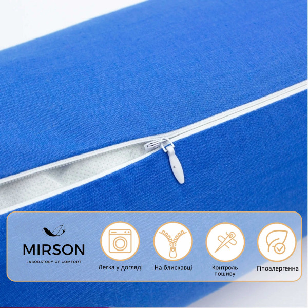 Фото - Подушка валик MirSon №8549 Naturale Line 19-4150 Ofelia 100% Memory 100х16 см (2200006344285)