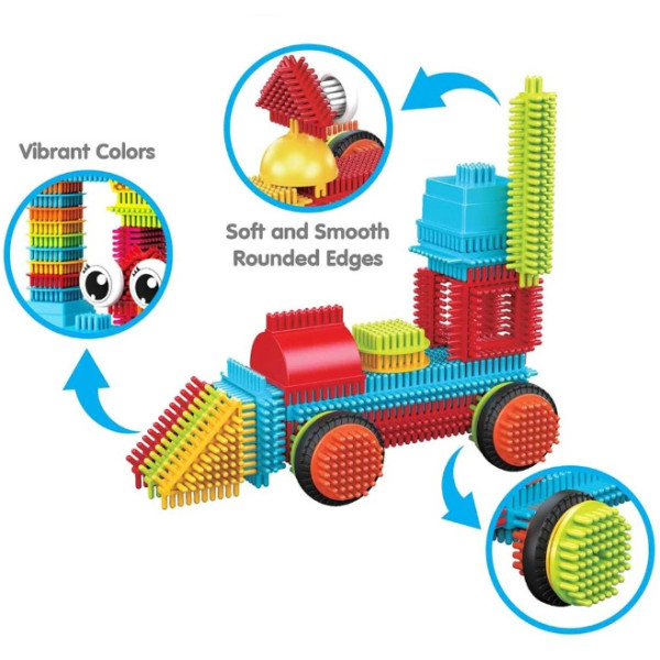 Фото - Пластиковый конструктор Picasso Tiles HEDGEHOG BUILDING BLOCKS SET 112 деталей (22631)