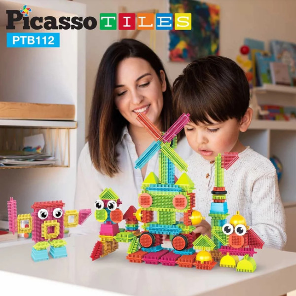 Фото - Пластиковый конструктор Picasso Tiles HEDGEHOG BUILDING BLOCKS SET 112 деталей (22631)