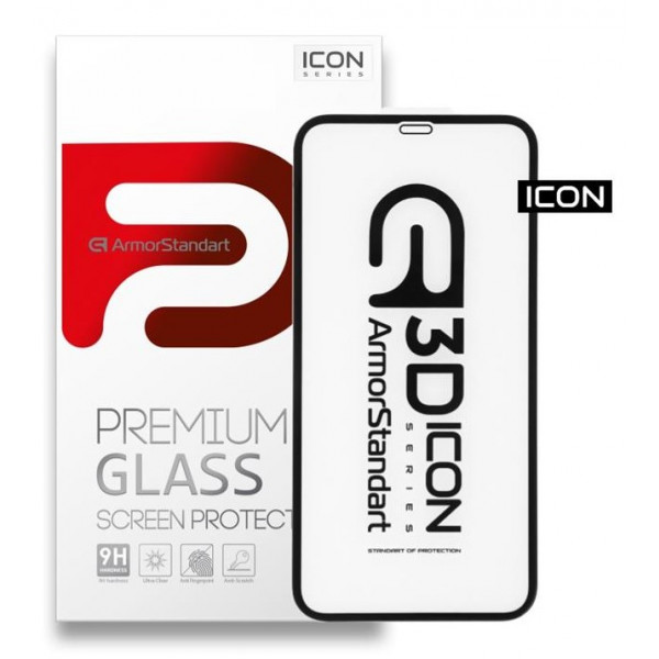 Фото - Защитное стекло для смартфона Armorstandart Icon for Apple iPhone 11 Pro /XS/X Black, 0.33mm, 3D (ARM55720-GI3D-BK)