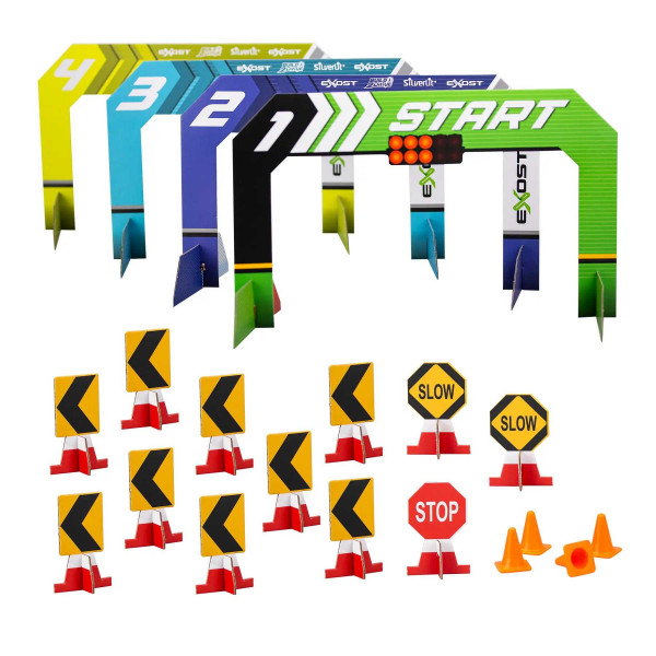 Фото - Набор машинок на радиоуправлении Exost ''BUILD 2 DRIVE'' DUO PACK RACE SET желтая и синяя (20705)