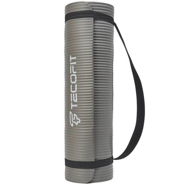 Фото - Коврик для йоги и фитнеса TECOFIT 183х61х1 см NBR Grey (TOP20106462)
