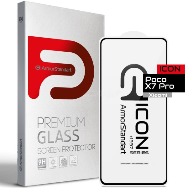 Фото - Защитное стекло для смартфона Armorstandart Icon for Xiaomi Poco X7 Pro Black (ARM82713)