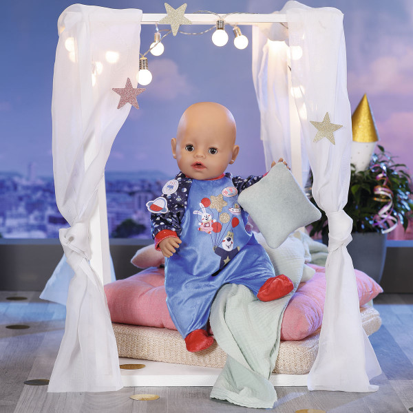 Фото - Одежда и аксессуары для классической куклы Baby Born серии День Рождения - Праздничный Комбинезон (на 43 см, синий) (831090-2)