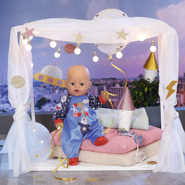Фото - Одежда и аксессуары для классической куклы Baby Born серии День Рождения - Праздничный Комбинезон (на 43 см, синий) (831090-2)