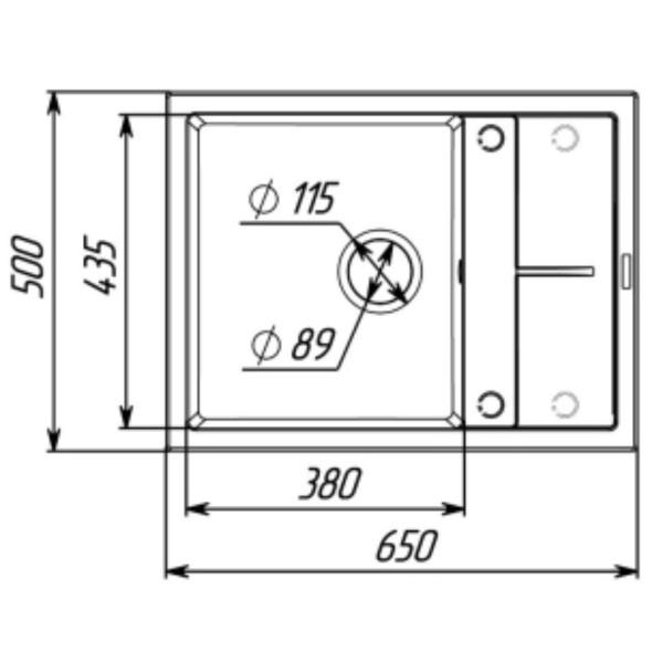 Фото - Мойка кухонная VALESO 6550 LOTOS матовая Чорная