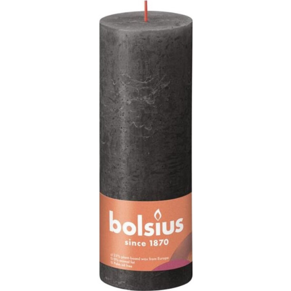 Фото - Свеча декоративная Bolsius SHINE 190/68 серая туча (850331)