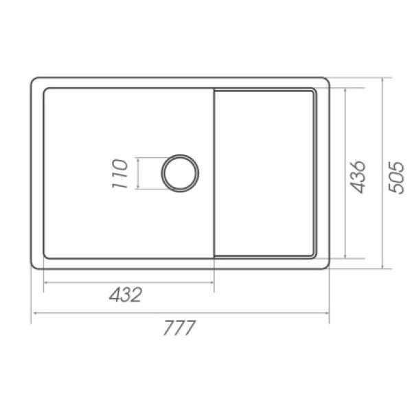 Фото - Мойка кухонная Platinum 7850 CUBE матовая Черная