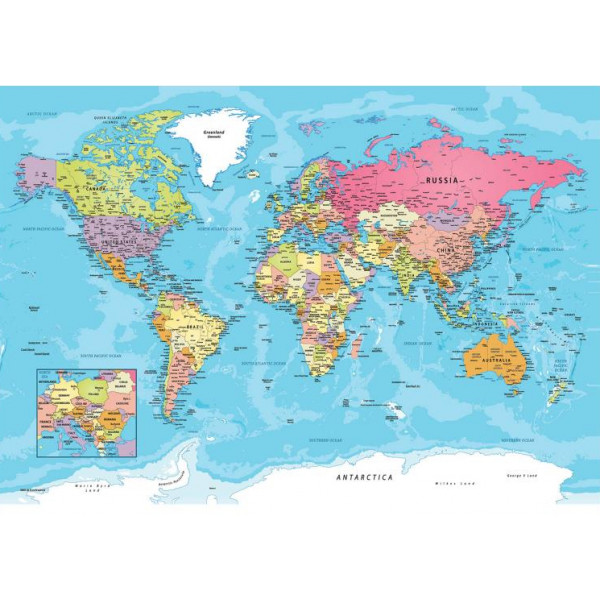 Фото - Пазлы картонные (8+) EuroGraphics Карта мира 550 эл. (8551-5863)