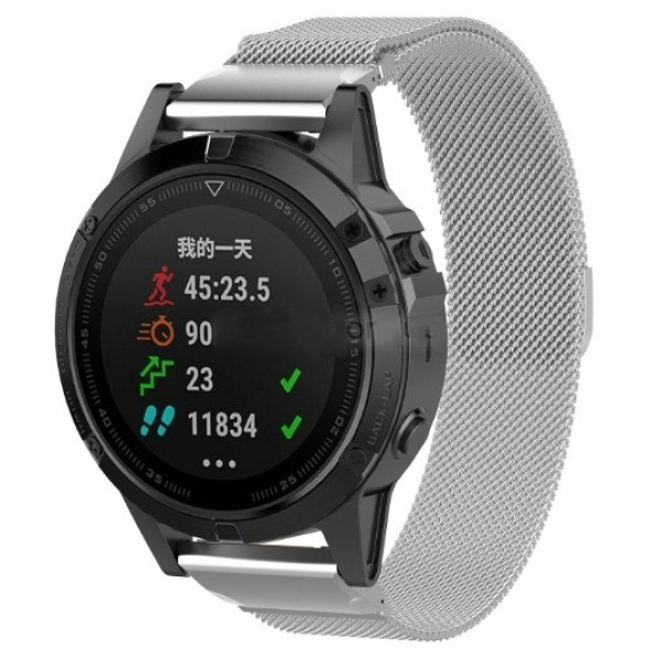 Фото - Ремешок для смарт-часов Armorstandart Milanese Magnetic for Garmin 22 mm Silver (ARM85719)
