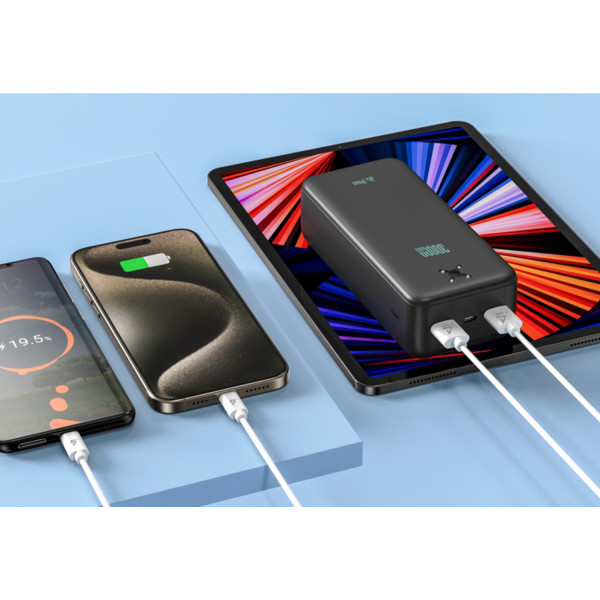 Фото - Батарея мобильная iPEAX 30000 mAh 10,5W Black (8595217491946)