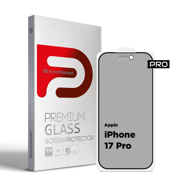 Фото - Защитное стекло для смартфона Armorstandart Pro Anti-spy Matte for Apple iPhone 17 Pro (ARM86418) Фото - Защитное стекло для смартфона Armorstandart Pro Anti-spy Matte for Apple iPhone 17 Pro (ARM86418)