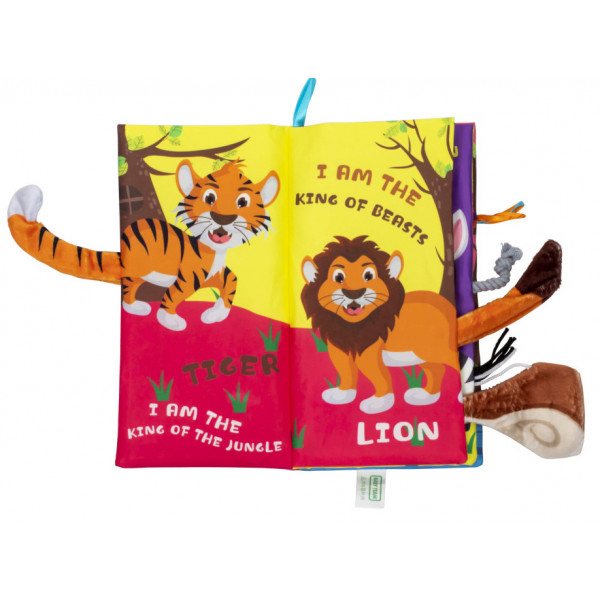 Фото - Книжка-игрушка Baby Team Хвостики (8725_дикі_тварини)