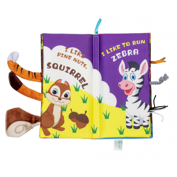 Фото - Книжка-игрушка Baby Team Хвостики (8725_дикі_тварини)