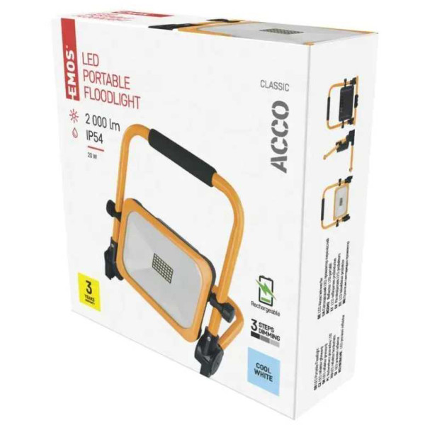 Фото - Светодиодный прожектор EMOS ZS2822 20W 2000Lm 6500K Li-Ion 6600 mAг IP54