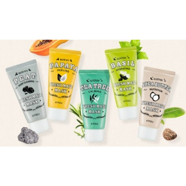 Фото - Маска для лица A'pieu Fresh Mate Shea Butter Mask с маслом Ши 50 мл (8806185733403)