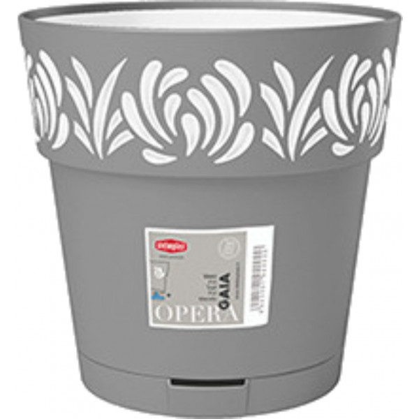 Фото - Вазон Stefanplast OPERA Gaia 20 см серый/белый 88401