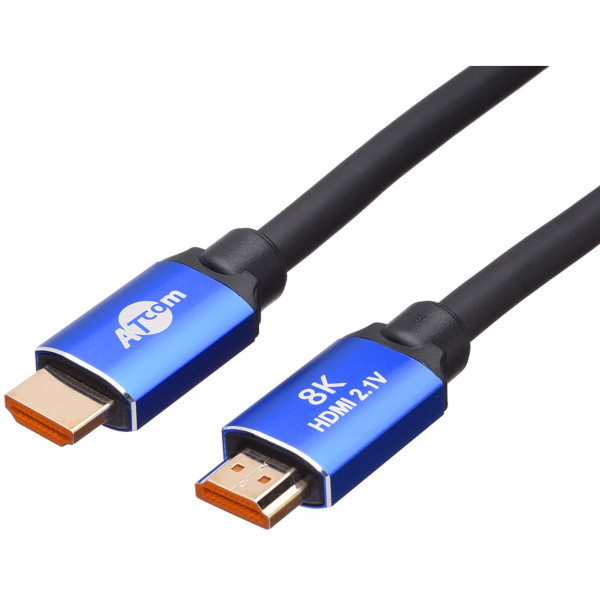 Фото - Кабель HDMI Atcom HDMI - HDMI V 2.1 (M/M), Real 8K 48Gbps, 3 м, Black/Blue (88803)