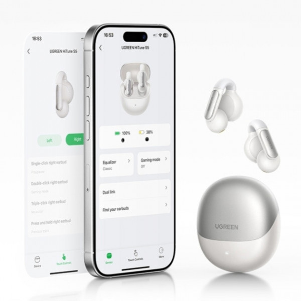 Фото - Наушники вкладыши беспроводные TWS UGREEN HiTune S5 Open Wearable WS210  White (45761)