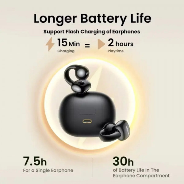 Фото - Наушники вкладыши беспроводные TWS UGREEN HiTune S3 Open Wearable WS209 Black (45785)