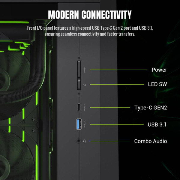 Фото - Корпус Gamemax Claw 360 BK